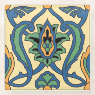 Vinta Catalina Island Tile Design Glasuntersetzer