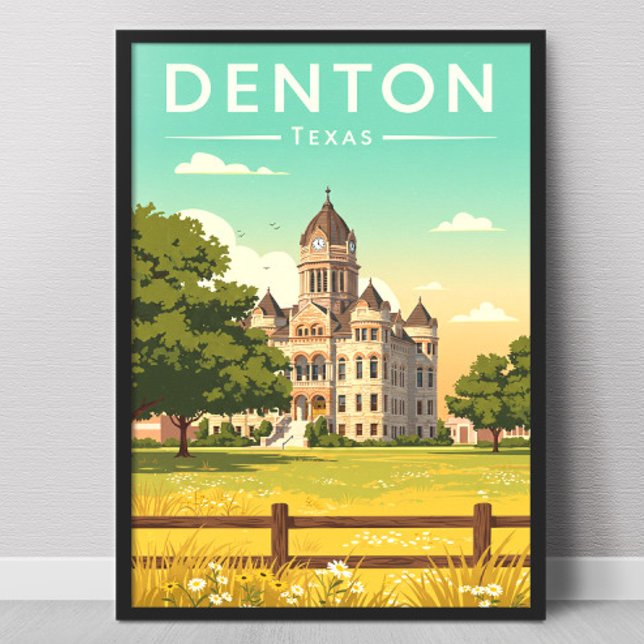 Vintae Denton Texas Poster (Von Creator hochgeladen)