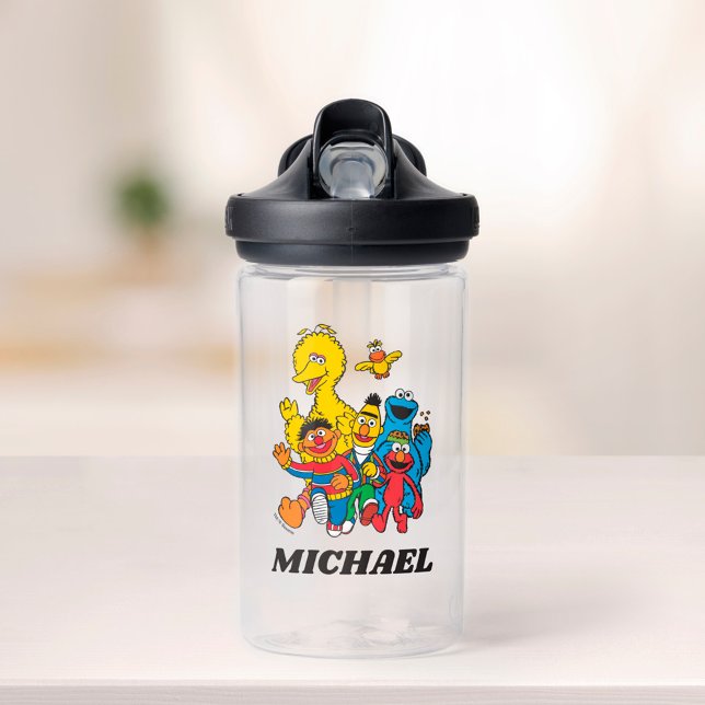 Vintag 123 Sesamstraße | Name hinzufügen Trinkflasche (Von Creator hochgeladen)