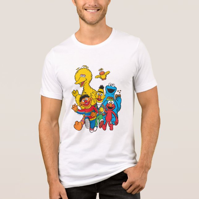 Vintag 123 Sesamstraße Tri-Blend Shirt (Vorderseite)