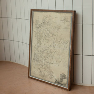 VINTAG 1765 DER LANDKREIS BEDFORD POSTER