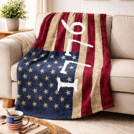 Vintag 1776 Amerikanischer Flaggenpatriotisch Fleecedecke