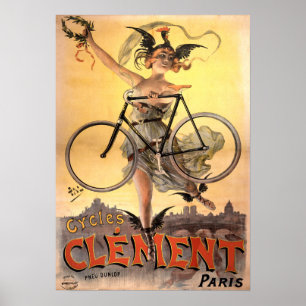 Vintag 1883 Jugendstil-Fahrrad Poster