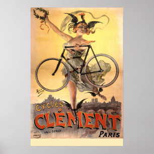 Vintag 1883 Jugendstil-Fahrrad Poster