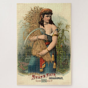 Vintag 1886 Indiana Staat Fair, Indianapolis Puzzle