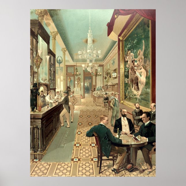 Vintag 1890 Salon Poster (Vorne)