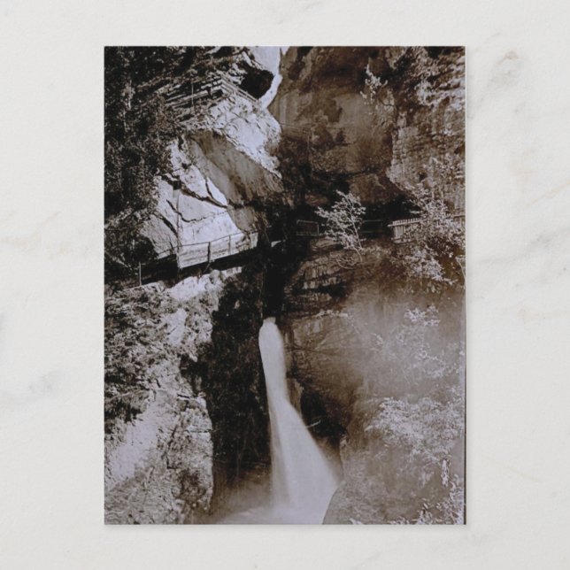 Vintag, 1890, Trummelbach Falls, Lauterbrunnen Postkarte (Vorderseite)
