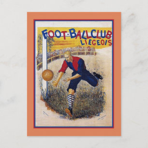 Vintag 1894 Fußball und Poster Postkarte