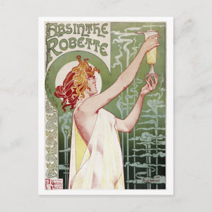 Vintag 1895 Absinthe Robette Postkarte