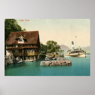 Vintag 1900 Treib und Vierwaldstättersee Poster