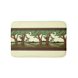 Vintag 1905 Kunsthandwerk-Stil Eichenlandschaft Badematte