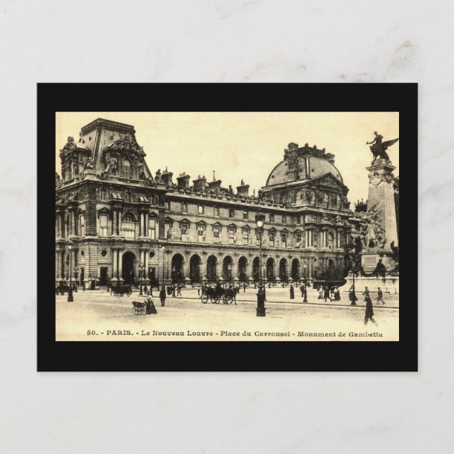 Vintag 1905 Louvre, Paris, Frankreich Postkarte (Vorderseite)