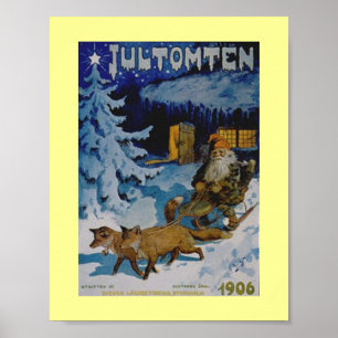 Vintag 1906 Schwedisches Weihnachtsgebäck Poster