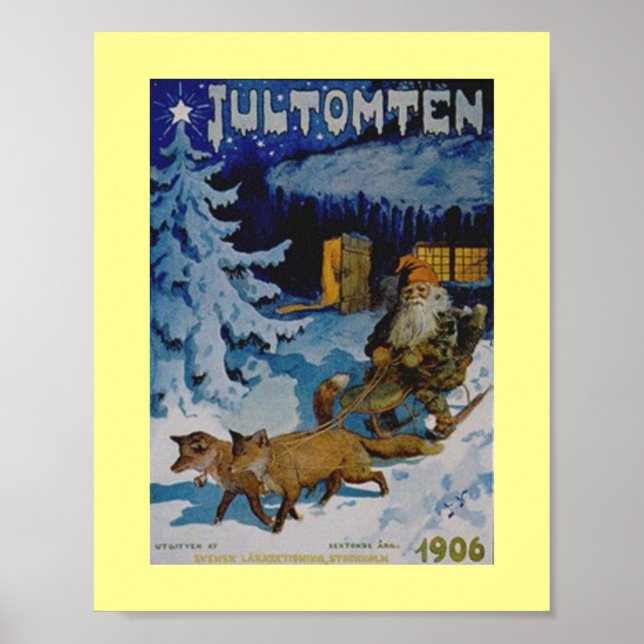 Vintag 1906 Schwedisches Weihnachtsgebäck Poster (Vorne)
