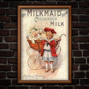 Vintag 1907 Milchwerbung Poster