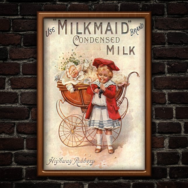 Vintag 1907 Milchwerbung Poster (Von Creator hochgeladen)