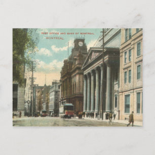 Vintag 1909 DOWNTOWN MONTREAL Postkarte