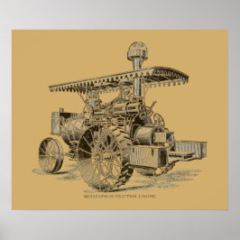 Vintag 1910 Minneapolis Traction Motor Poster