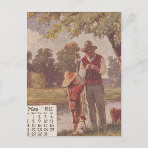 Vintag 1912 Fischerei Postkarte