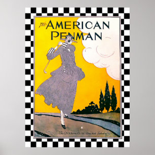 Vintag 1917 Golf Print Poster