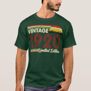 Vintag 1920 Geburtstag Shirt Limited Edition 1920