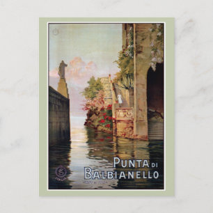 Vintag 1920 Lago Como Lenno Italienische Reiseanze Postkarte