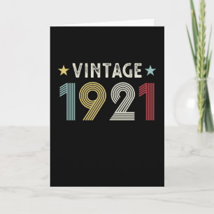 Vintag 1921 100. Geburtstagsgeschenk 100 Jahre alt Karte
