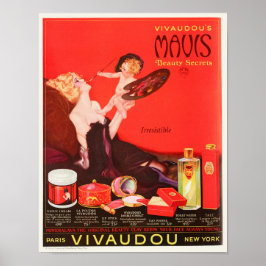 Vintag 1923 Fashion Beauty Ad Woman Makeup Poster