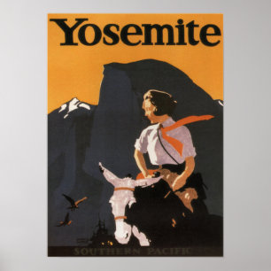 Vintag 1923 Yosemite Südpazifik Poster