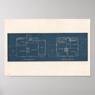 Vintag 1927 House Design 10A1 Print Layout Poster