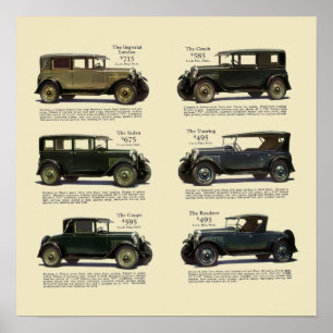 Vintag 1928 Kfz-Werbung Poster