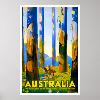 Vintag 1930 Percy Trompf Australian Travel Poster