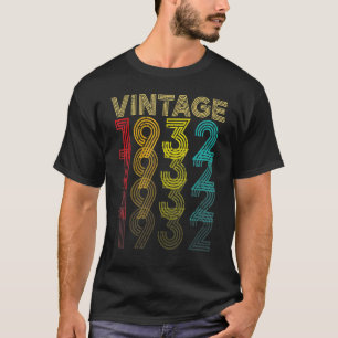 Vintag 1932 90 Jahre alte Männer und Frauen 90. Bi T-Shirt