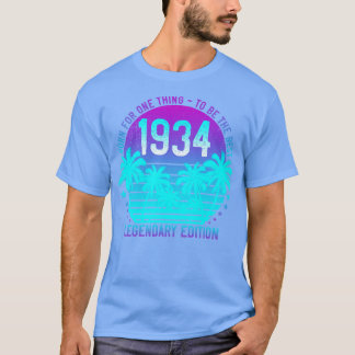 Vintag 1934 87. Geburtstag Ästhetische Sonnenunter T-Shirt