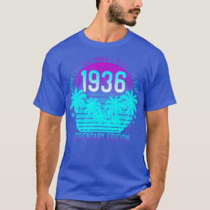 Vintag 1936 Geburtstag 85. Ästhetische Sonnenunter T-Shirt