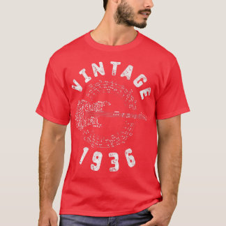 Vintag 1936 Geburtstag Limited Edition Guitar Musi T-Shirt