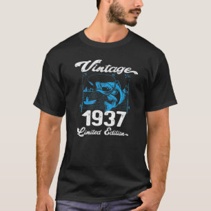 Vintag 1937 85 Jahre alte Fischer geboren T-Shirt