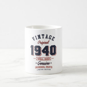 Vintag 1940 Geboren 1940 Retro Geburtstagsgeschenk Kaffeetasse