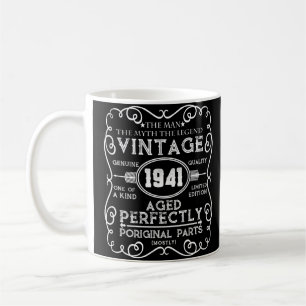 Vintag 1941 Man Myth Legend 80. Geburtstag Kaffeetasse