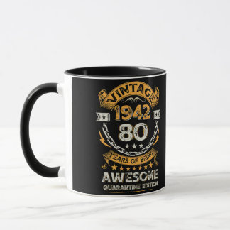 Vintag 1942 80. Geburtstag 80 Jahre alt Tasse