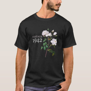 Vintag 1942 Geburtstag der Mütter der Weißen Ros T-Shirt