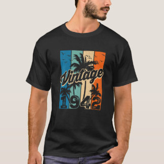 Vintag 1942 Geburtstag Retro 80 Jahre alt Geburtst T-Shirt