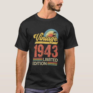 Vintag 1943 80 Jahre Geboren 1943 80. Geburtstag T-Shirt