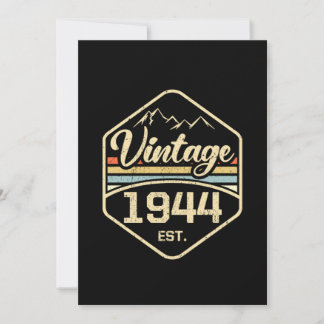 Vintag 1944 Est 77. Geburtstagsgeschenk Einladung