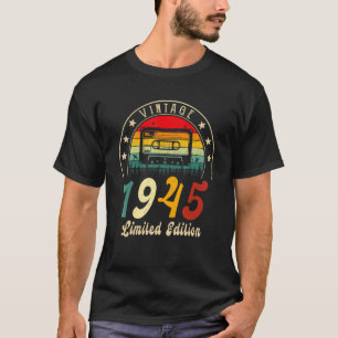 Vintag 1945 Retro Cassette 1945 77. Geburtstag 77  T-Shirt