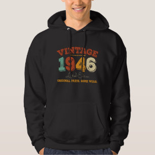 Vintag 1946 Original Parts Funny Birthday Geschenk Hoodie
