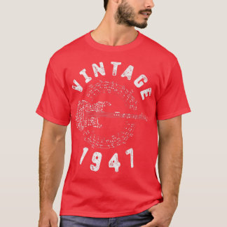 Vintag 1947 Geburtstag Limited Edition Guitar Musi T-Shirt