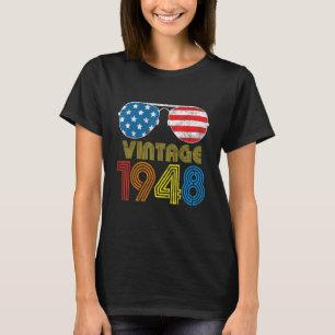 Vintag 1948 74 Jahre 74. US-amerikanische Flagge G T-Shirt