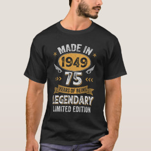 Vintag 1949 75 Jahre alt 75. Geburtstag für Männer T-Shirt