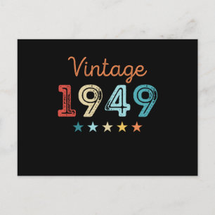 Vintag 1949 80. Geburtstag Retro Geschenk 80 Jahre Postkarte